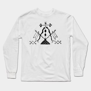 Damballah Wedo Voodoo Veve Long Sleeve T-Shirt